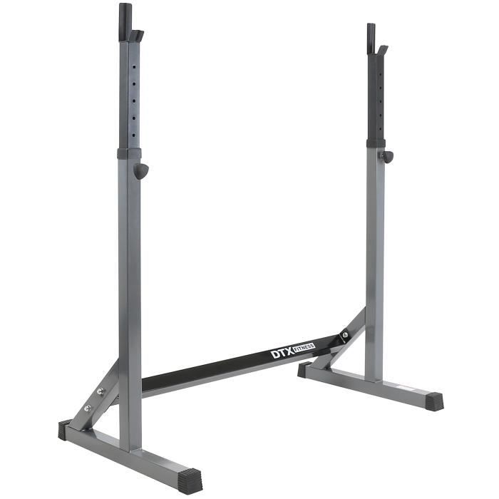 DTX Rack a exercice Fitness Cage de Squat a Hauteur Reglable Cdiscount Sport