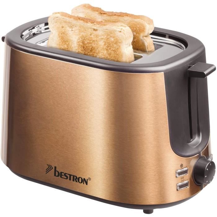 Grille pain toaster bestron grille pain avec 2 fentes pour griller