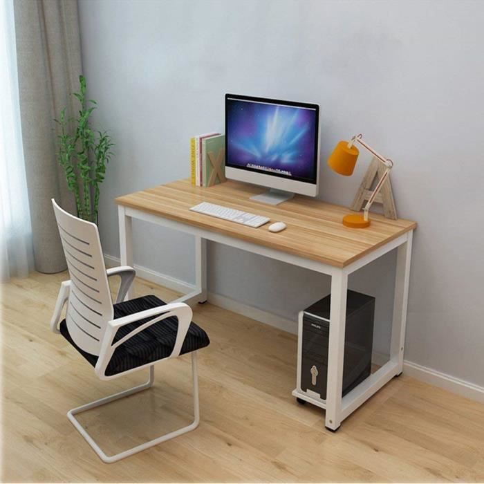 Table De Bureau Informatique Type 2 Pour Pc Travail Ordinateur 115x60x74 Cm Meuble Bureau Maison En Bois Et Acier Moderne Simple Achat Vente Meuble Informatique Table De Bureau Informatique Cdiscount