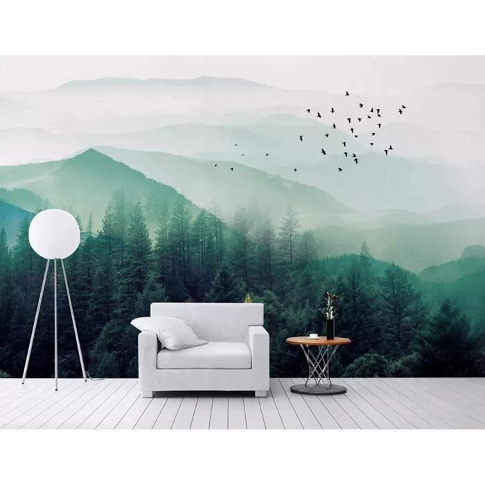 Fond D'Écran 3D Mural Montagnes Eau Nature Paysage Soie Papier Peint Tapisserie  Murales Panoramique 3D Fond Tv Poster 250x175cm - Cdiscount Bricolage