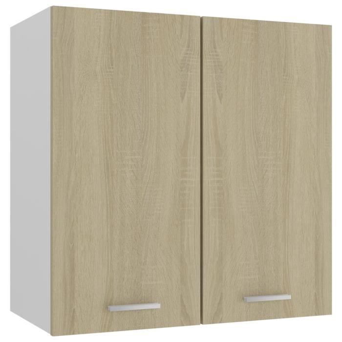 Meuble De Cuisine | Armoire Suspendue Riga Chêne Sonoma Et Blanc 57 X 57 X 80 Cm 98673319