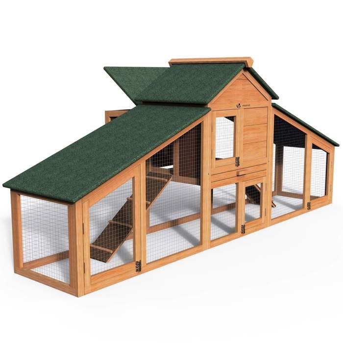 VOUNOT Poulailler en Bois XL avec Pondoir et Perch