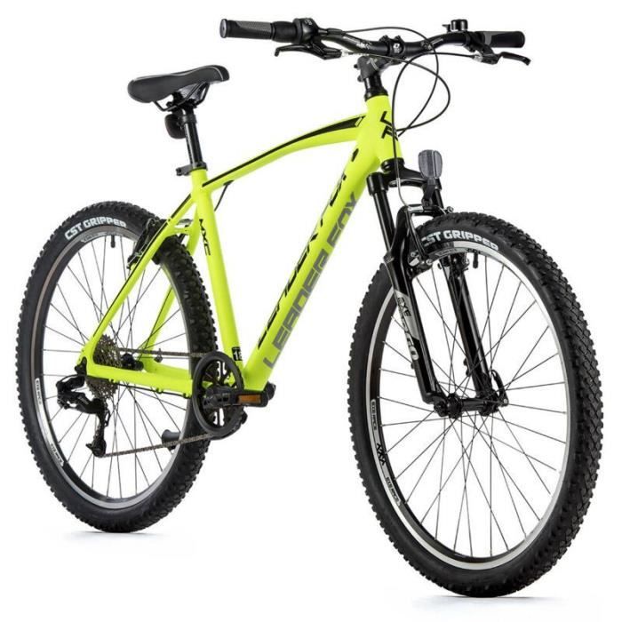 Vélo électrique VTT musculaire Leader Fox Mxc 2023 - jaune fluo - 170/178 cm