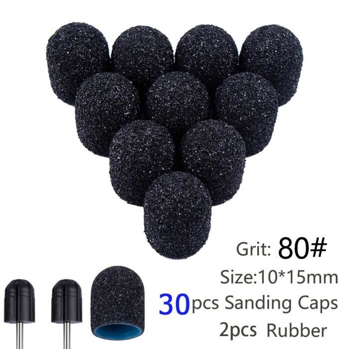 Embouts Ponceuse Ongle, Foret à Ongles en Céramique, Ponceuse à Ongles Professionnelle pour Accessoires Outils de Manucure Pédicure Nail Art, Enlever la Cuticule de Gel Acrylique (Tête Plate Ronde