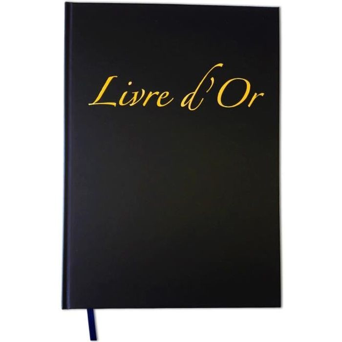 Livre d'Or Format 21 x 29,7cm 100 pages Couverture Noire Format Portrait A4