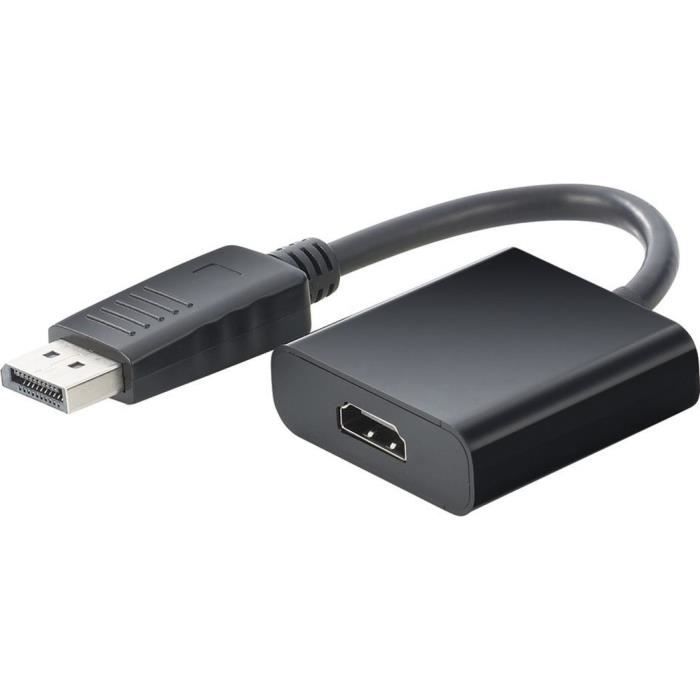 HP mâle vers HDMI femelle convertisseur avec audio pour Lenovo Asus et autres marques Display Port Dell Adaptateur DisplayPort 4K vers HDMI DP