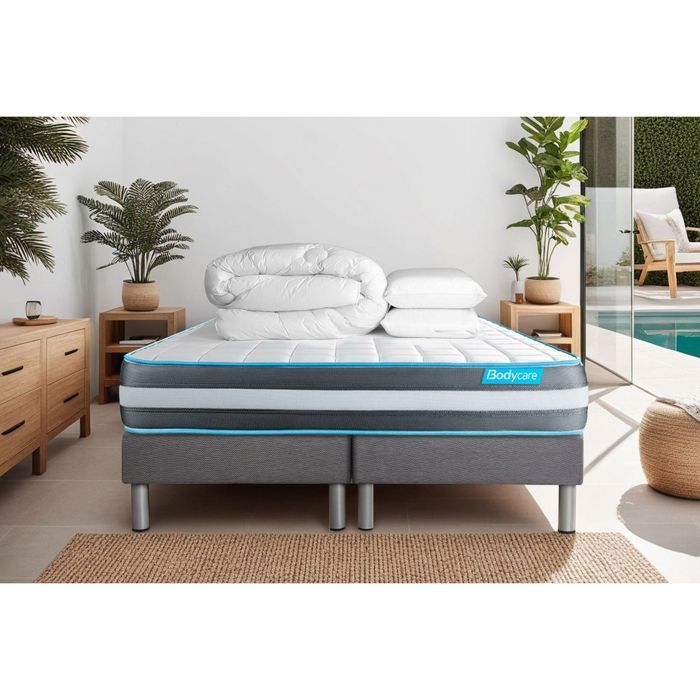 PACK BODYFORM 180x200 Mémoire de forme 3 zones + 2 oreillers + couette