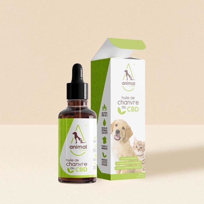 Meilleurs prix pour Huile de Chanvre CBD 2% 100ML Full Spectrum pour animaux de compagnie. Stress, Appetit, Douleurs, Articulations ...Animal By Stilla