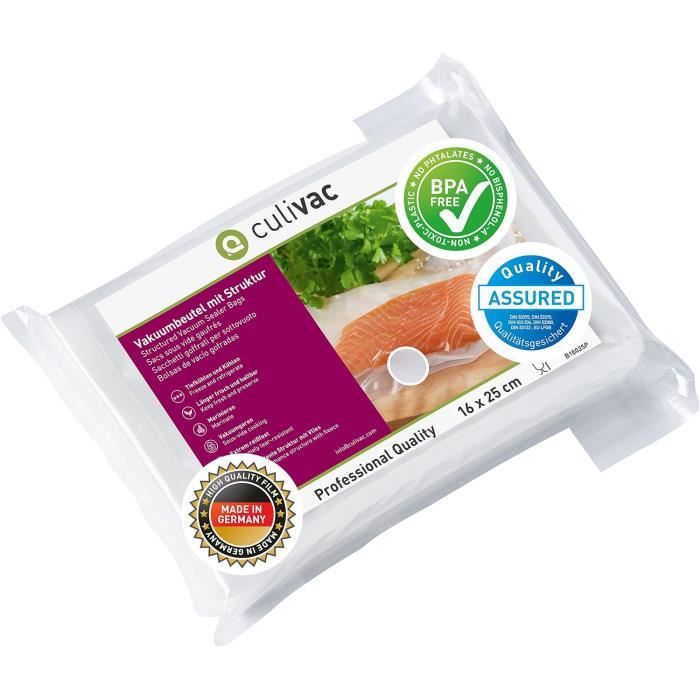 AIRMSEN Fresh & Save Lot De 10 Sacs Sous Vide 1,2L (21x22cm) - Conservation Aliments, Préparation Repas Et Cuisson Sous Vide