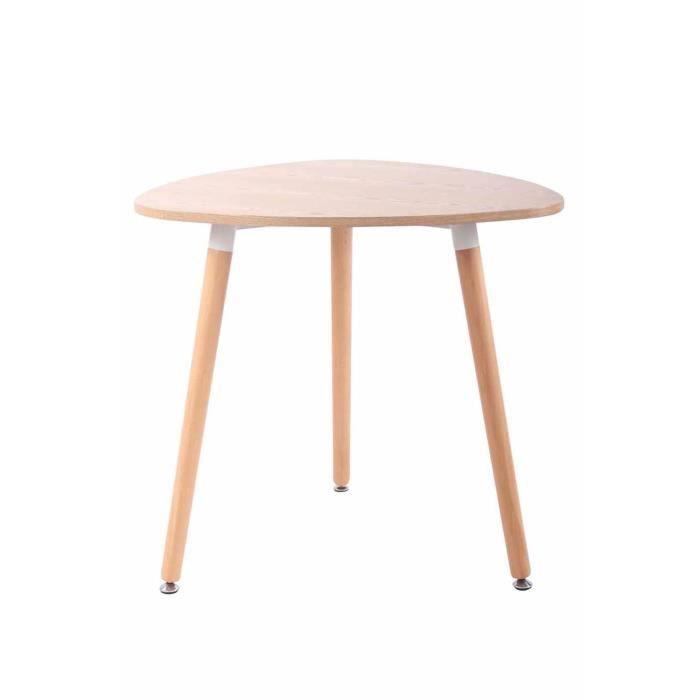 Table de cuisine Abenra avec 3 Pieds , Nature-80 cm