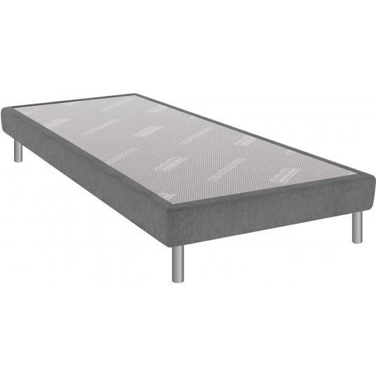 Sommier tapissier à lattes - DUNLOPILLO - Somnilat aluminium - 90x190cm - 13 lattes - Gris Sommier tapissier à lattes - DUNLOPILLO - Somnilat aluminium - 90x190cm - 13 lattes - Gris