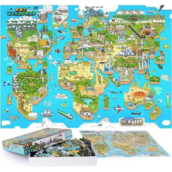 QUOKKA 100 Pieces Grand Puzzle Enfant 3 4 5 Ans - Lot De 3 Jigsaw Puzzle De Sol - Rechercher Et Trouver Animaux Et Dinosaures Jeux Educatif Pour Fille Et Garçon