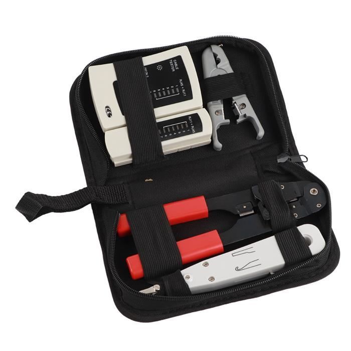 EJ.life Outil réseau Kit d'outils réseau LAN Testeur de câble Pince à ...