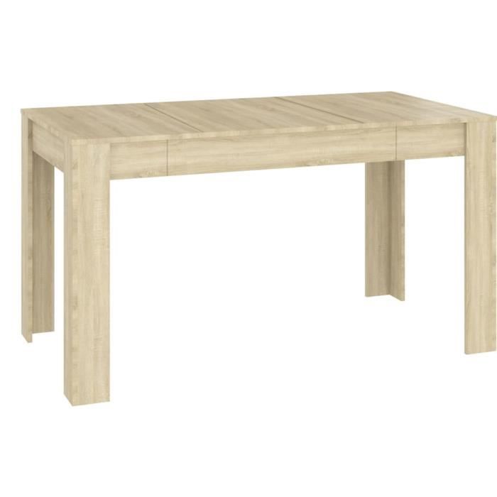 Table de salle à manger - KO7167 - Chêne sonoma - 140x745x76 cm - Aggloméré - 4 places