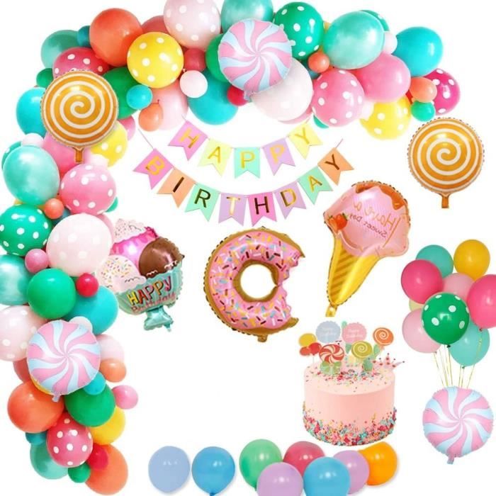 Déco De Gâteau D'anniversaire Métallisé X6