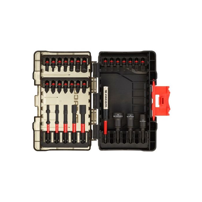 Coffret d'embouts impact FACOM EN.1J30PB 30 pièces Acier 6 pans hexagonal
