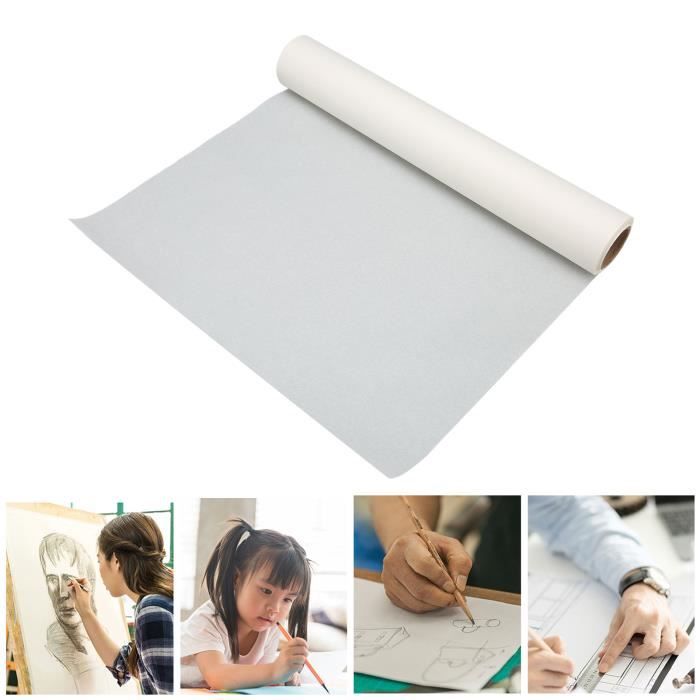Rouleau de Papier Calque, Blanc Pratique 18 Pouces 44 Cm de Large Papier à Patron de Couture Haute Transparence pour la Couture (46m / 150.9ft