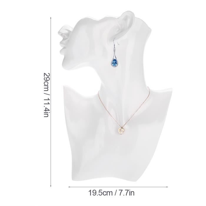 Buste Présentoir Noir Pour Bijoux Collier Grand Modèle