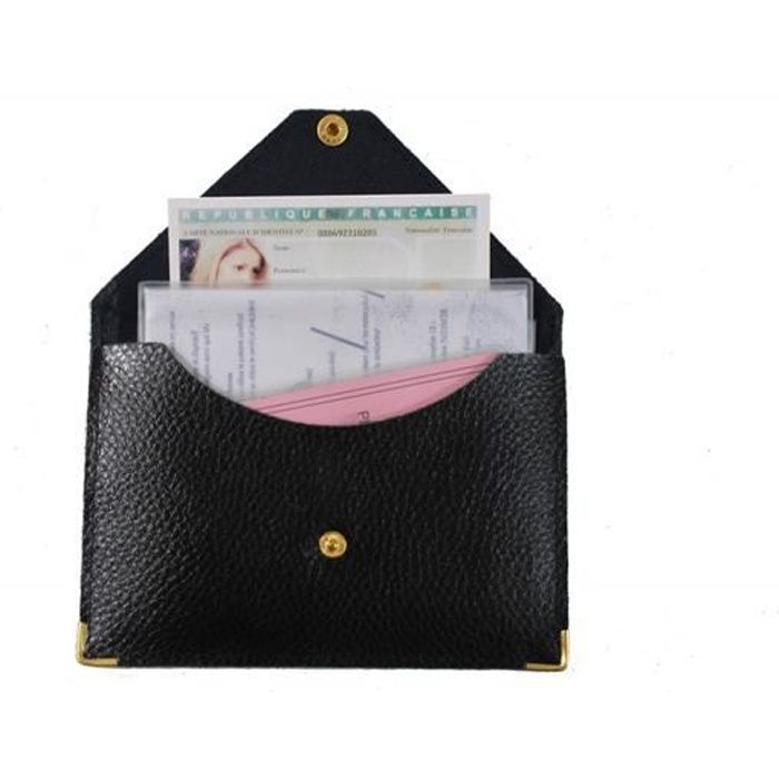 Porte-Papiers Voiture Charmoni - Format Enveloppe Cuir, 15x11cm, Pour Permis, Carte Grise, Assurance