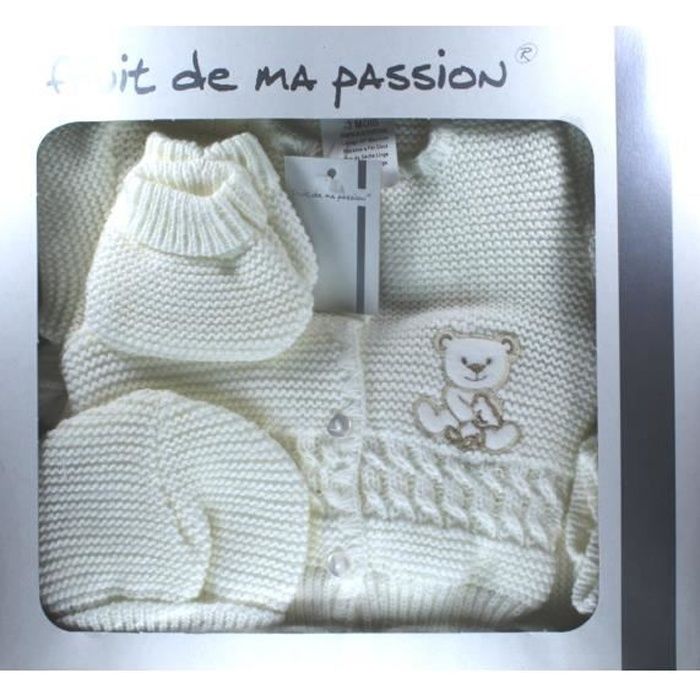 Coffret Naissance Bebe Creme 4 Pieces Brassiere Idee Cadeau 0 A 3 Mois Nissanou Cdiscount Puericulture Eveil Bebe
