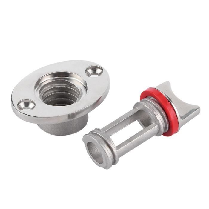 Raccord De Peau De Cale / Bouchon De Vidange Taskar - Acier Inox - 25 Mm - Pour Bateau Marine - Neuf