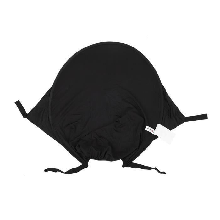 Housse Soleil Poussette Bébé UPF40+ | Protection UV Landau Universelle - Noir