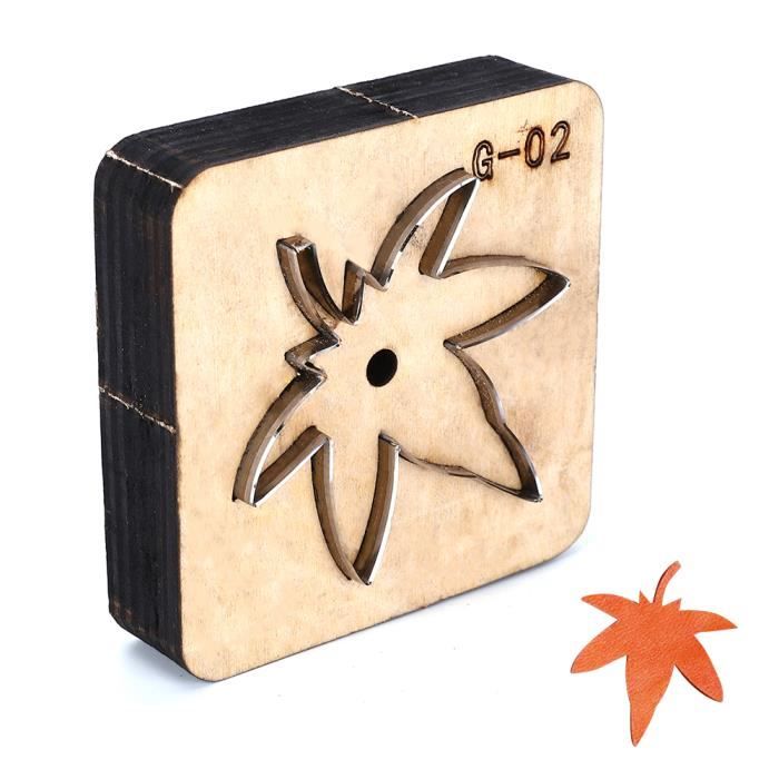 Moule à Découper Cuir 9 Pièces - Formes Cœur, Goutte D'Eau Et Pentagramme