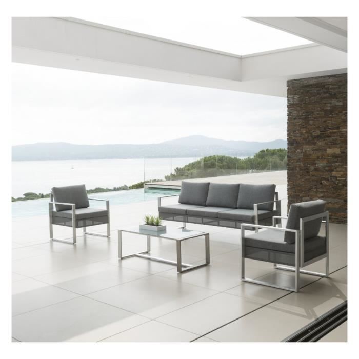 Salon D Exterieur Hesperide Sesimbra Alu Ardoise Achat Vente