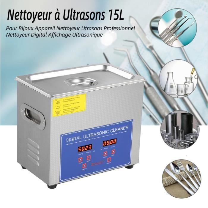 Nettoyeur à Ultrasons Portable 150 Ml - Pour Bijoux, Lunettes, Montres, Prothèses - Alimentation Pile AA