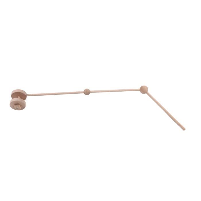Support Mobile Bébé En Bois Réglable - Pour Berceau, Table à Langer - Rotation 360° - Naturel