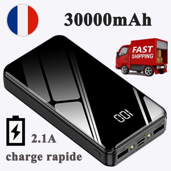 Riapow Batterie Externe 26800mAh, Power Bank 3.0 A USB C Charge Rapide Chargeur Portable Avec Affichage Led Chargeur De Telephone 4 Sorties Usb Pour Iphone Samsung Tablette Et Plus Fiche Technique E