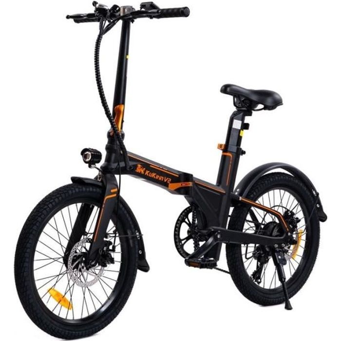 Vélo électrique Kukirin V2 - KUKIRIN - 270WH - 45 km - Freins à disque - Noir