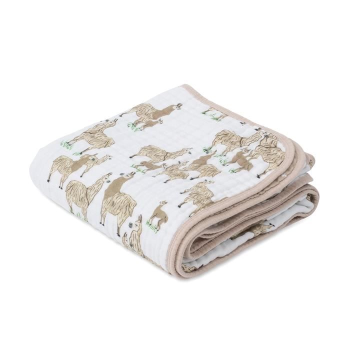CUEMOON Couverture Bébé 100% Coton 75x100cm Dinosaure - Minky Double Face Super Douce Pour Garçon Fille
