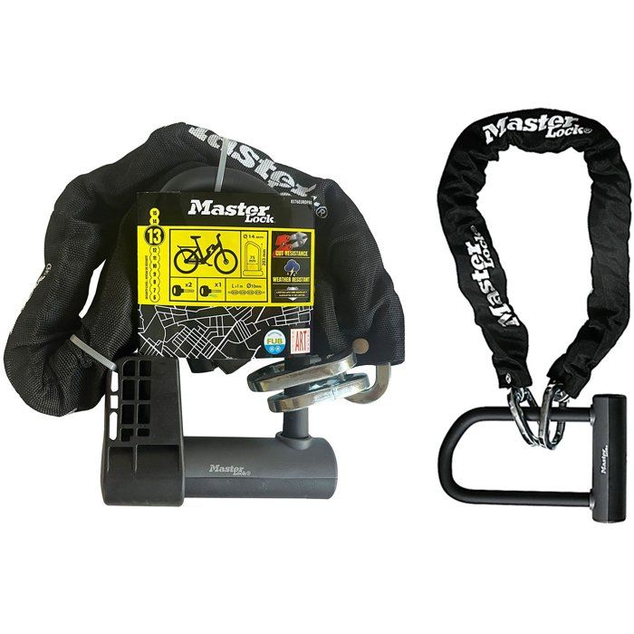 Antivol chaîne vélo MASTER LOCK Haute résistance Mini antivol U À clé