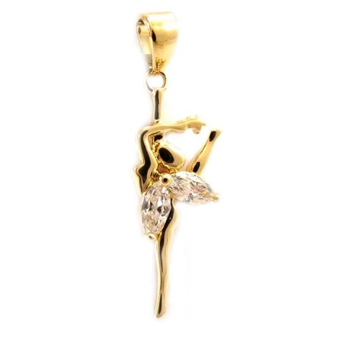 Pendentif Fée Clochette - Plaqué Or - Occasion En Très Bon état - Parfait Pour Les Fans De Disney Ou Comme Petit Cadeau