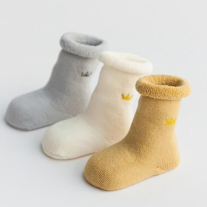 Lot De 3 Chaussettes Bebe Naissance Bebe Bas Antiderapants Chaussette Haute Enfant Couronne Imperiale Jaune Jaune Cdiscount Pret A Porter