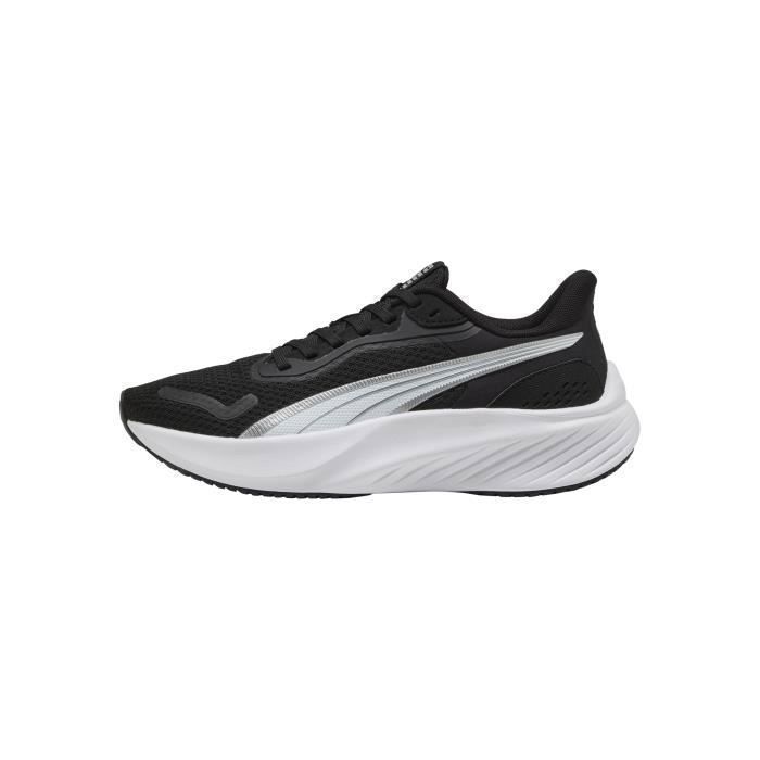 Puma Basket Junior à Lacets Puma Pounce Lite Jr - Noir-Blanc-Argent