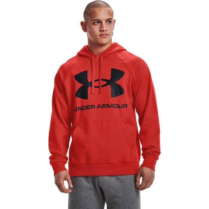 Sweat UNDER ARMOUR RIVAL FLEECE BIG LOGO Orange Manches