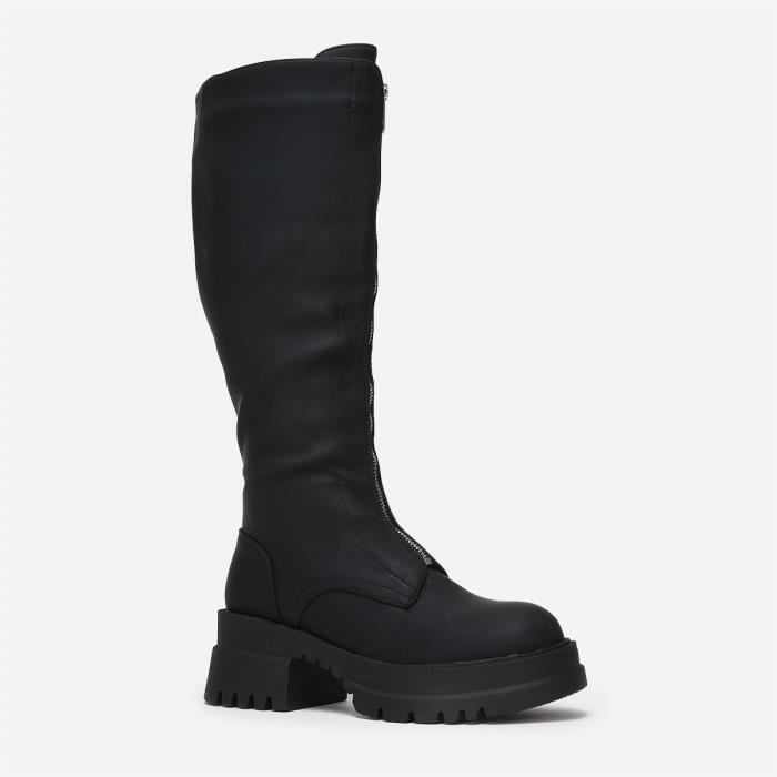 Bottes à élastiques en cuir noir | DOLMEN