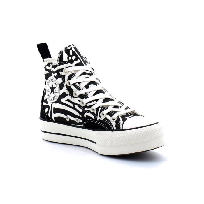 Chuck Taylor All Star Lift Platform Animalier Noir Black/egret - Cdiscount Chaussures