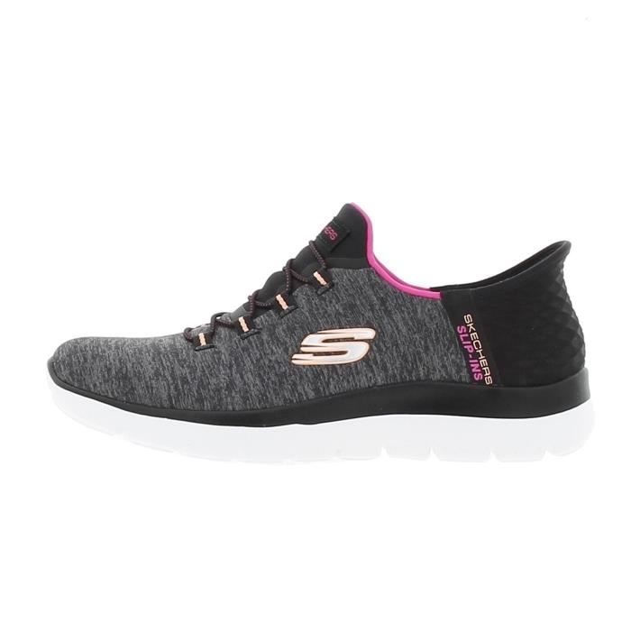 chaussures fitness summits - skechers - femme - indoor - noir - légère et confortable