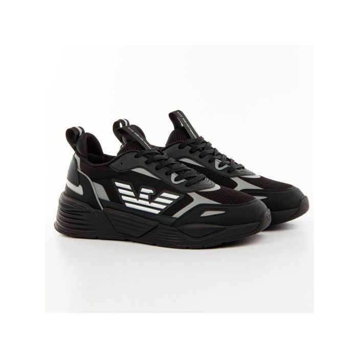 EA7 Emporio Armani Basket EA7 Emporio Armani - Noir - Mixte - Lacets - Plat