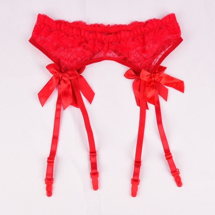 Portejarretelle,Ensemble de portejarretelles en dentelle transparente,lingerie de bondage