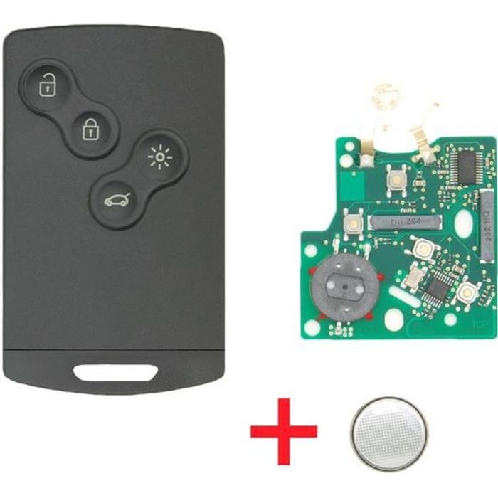 Clé carte electronique vierge à programmer Renault Mégane 2 Scénic II 3 bouton