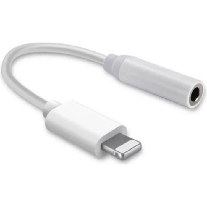 Adaptateur Prise Jack/Lightning compatible IPHONE 8 PLUS (+) Audio