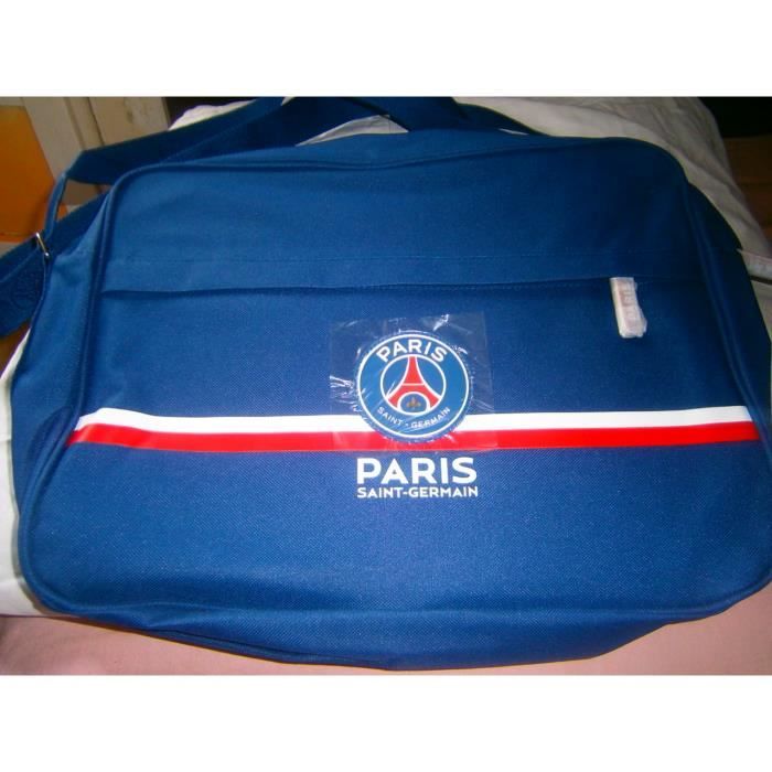 Sacoche Besace PSG Officielle - Similicuir - 18x23x5 Cm - Collection Paris Saint Germain - 11