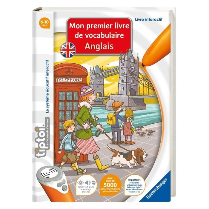 tiptoi®, Livre interactif, Mon premier livre de vocabulaire anglais, 6ans, 13099002, Ravensburger