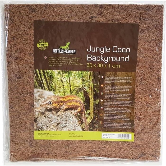 Meilleurs prix pour REPTILES PLANET Décor de fond Jungle Coco background (30 x 30 x 1 cm)