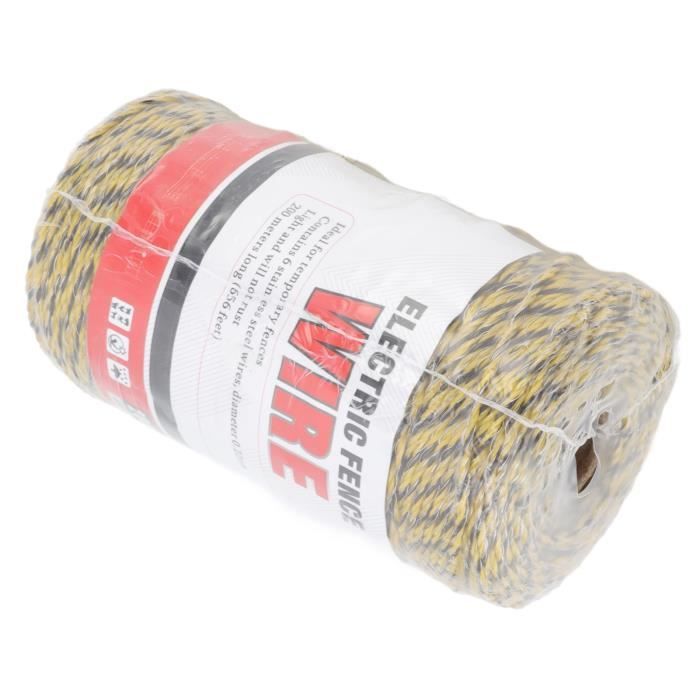500 M Fil De Clôture Électrique 6 Brins Acier Inox – Corde Conductrice Haute Visibilité Pour Bétail, Chevaux, Moutons, Chiens – Fermes & Pâturages