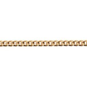 Chaine Collier 62 cm 100/% Acier Inoxydable Maille Gourmette 8 mm Doré Plaqué Or